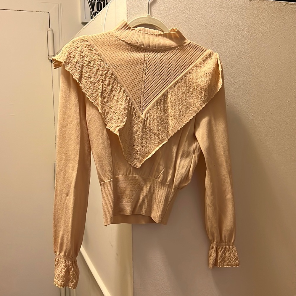 Tan long sleeve top